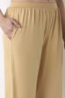 Beige Viscose Lycra Harem Pants image number 1