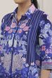 Blue Cotton Floral Printed Shirt image number 1