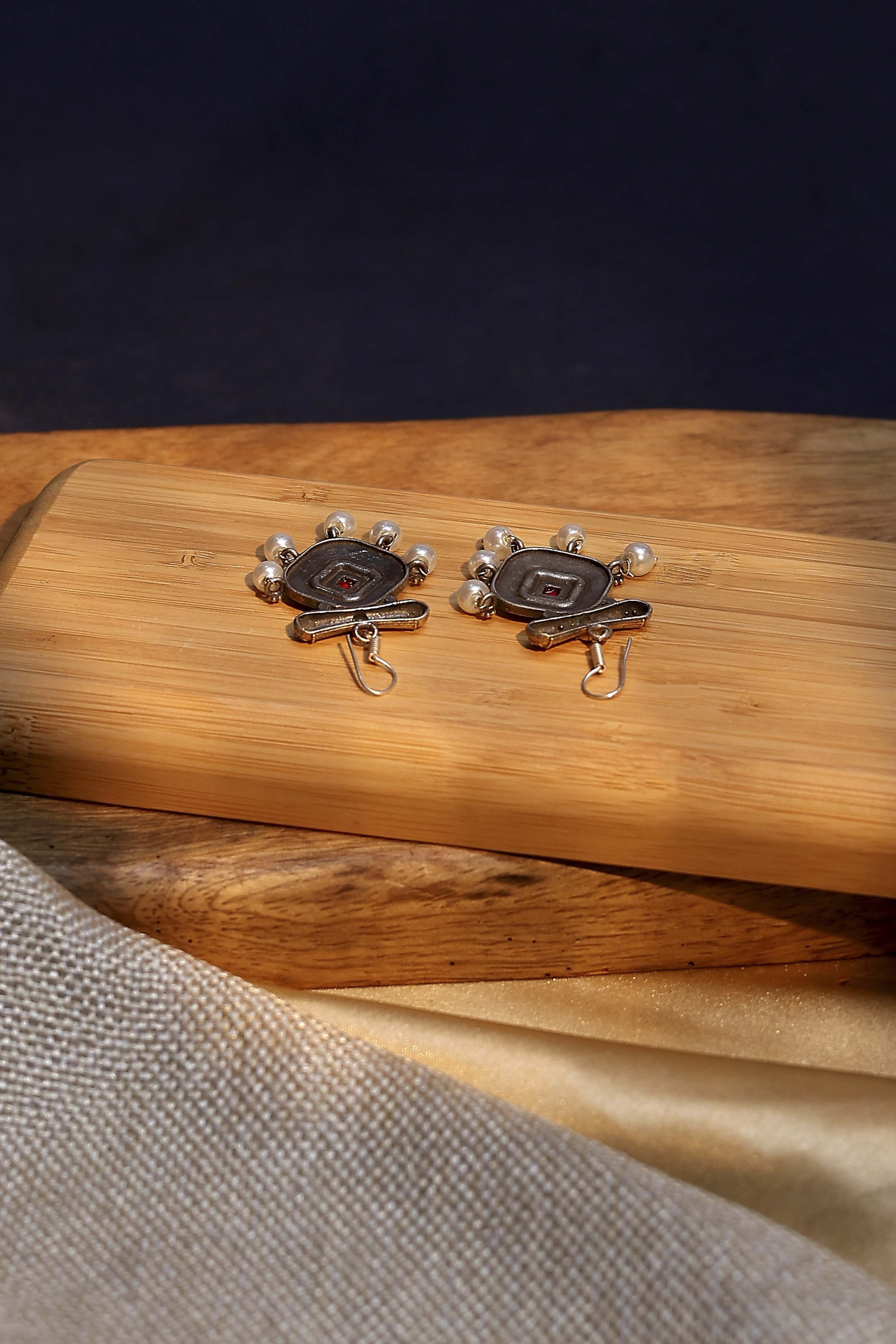 Dark Pink Brass Drop & Danglers image number 2