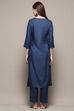 Fuschia Rayon Straight Kurta Pant Suit Set image number 4