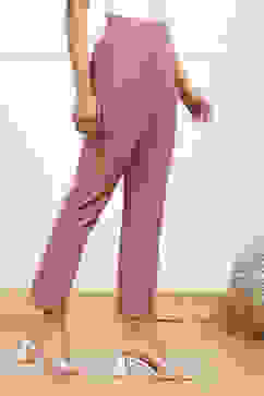 Peach Rose Solid Stretchable Slim Fit Pants image number 3