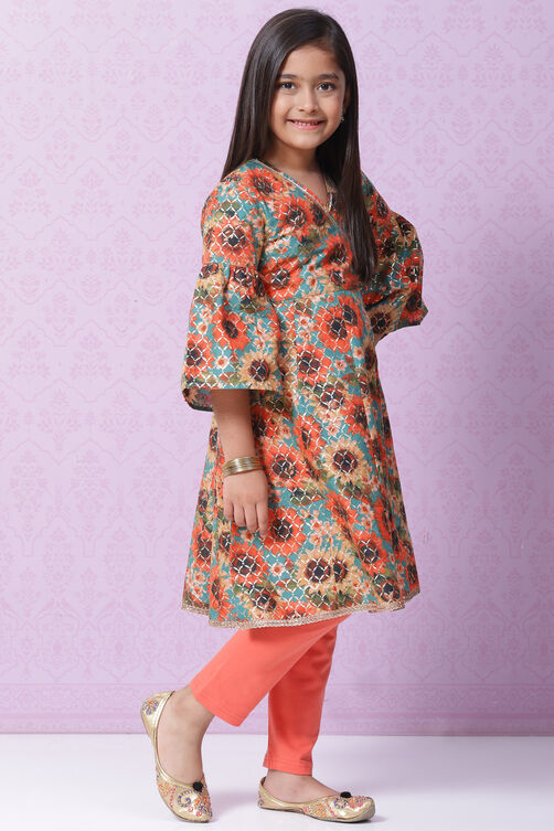 Buy Sage Green Cotton Straight Printed Kurta Set for INR1599.20 |Biba India