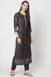 Multicolour Velvet Unstitched Suit Set image number 5