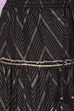 Black Art Silk Printed Short Top Lehenga Set