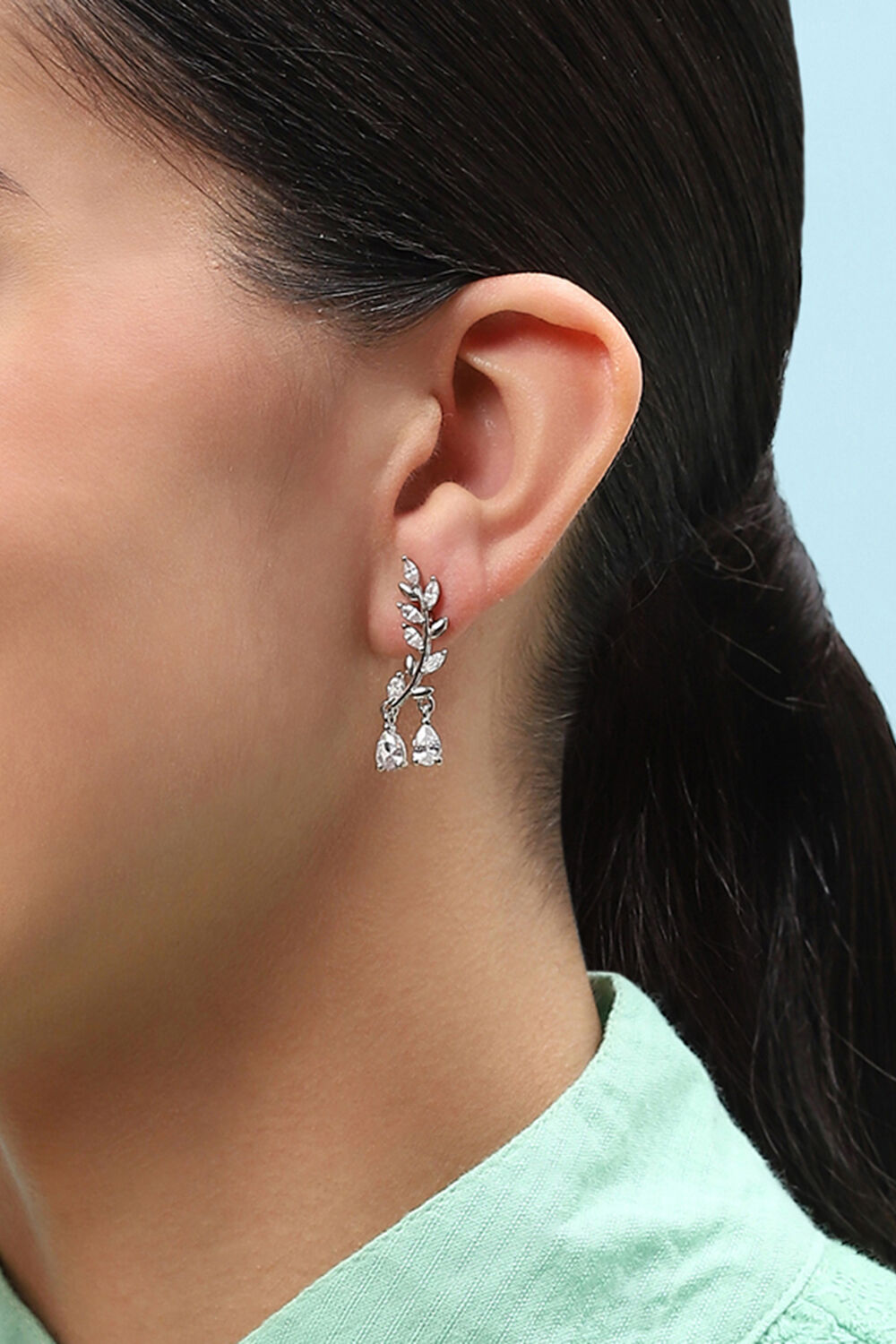 White Brass Earrings image number 3