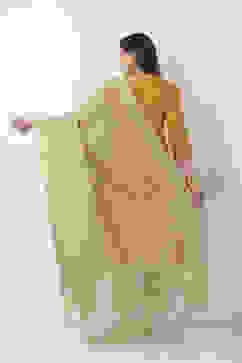 Gold Art Silk Dupatta image number 2