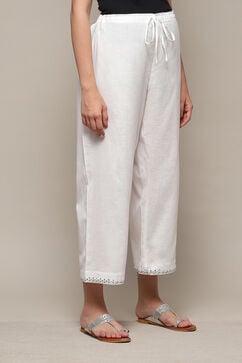 White LIVA Solid Pant image number 3