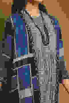 Blue Rayon Straight Set image number 1