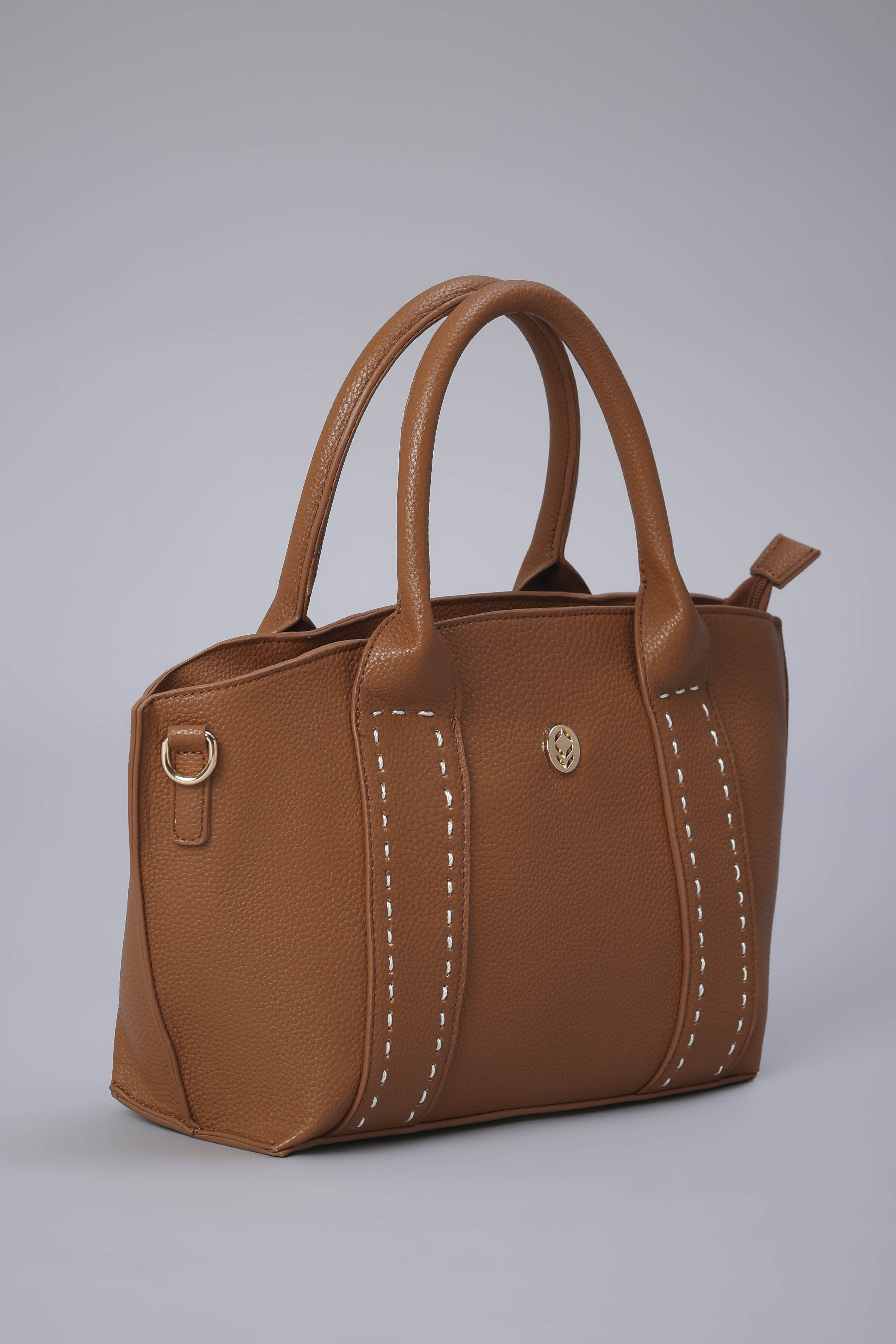 Tan PU Handbag image number 3