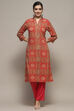 Red Rayon Straight Kurti image number 5