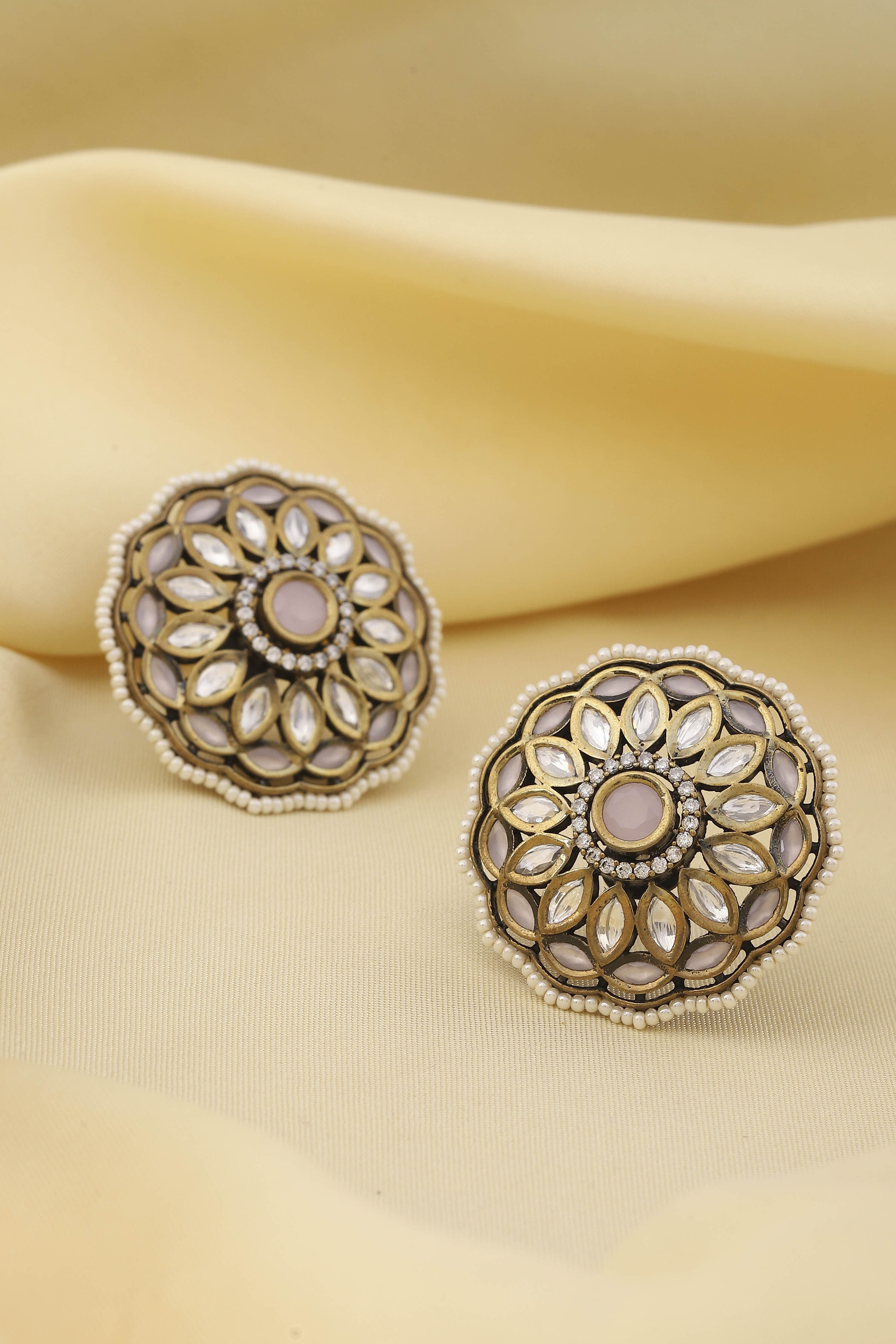 Light Pink Stone Earrings image number 0
