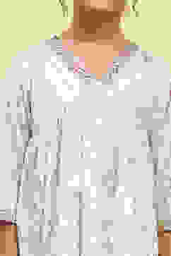 White Viscose Rayon Printed Anarkali Kurta Pants Set image number 1