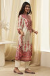 Dull Blue Printed Straight Suit Set image number 5