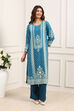 Black Viscose Rayon Ethnic Motif Printed Straight Kurta image number 5