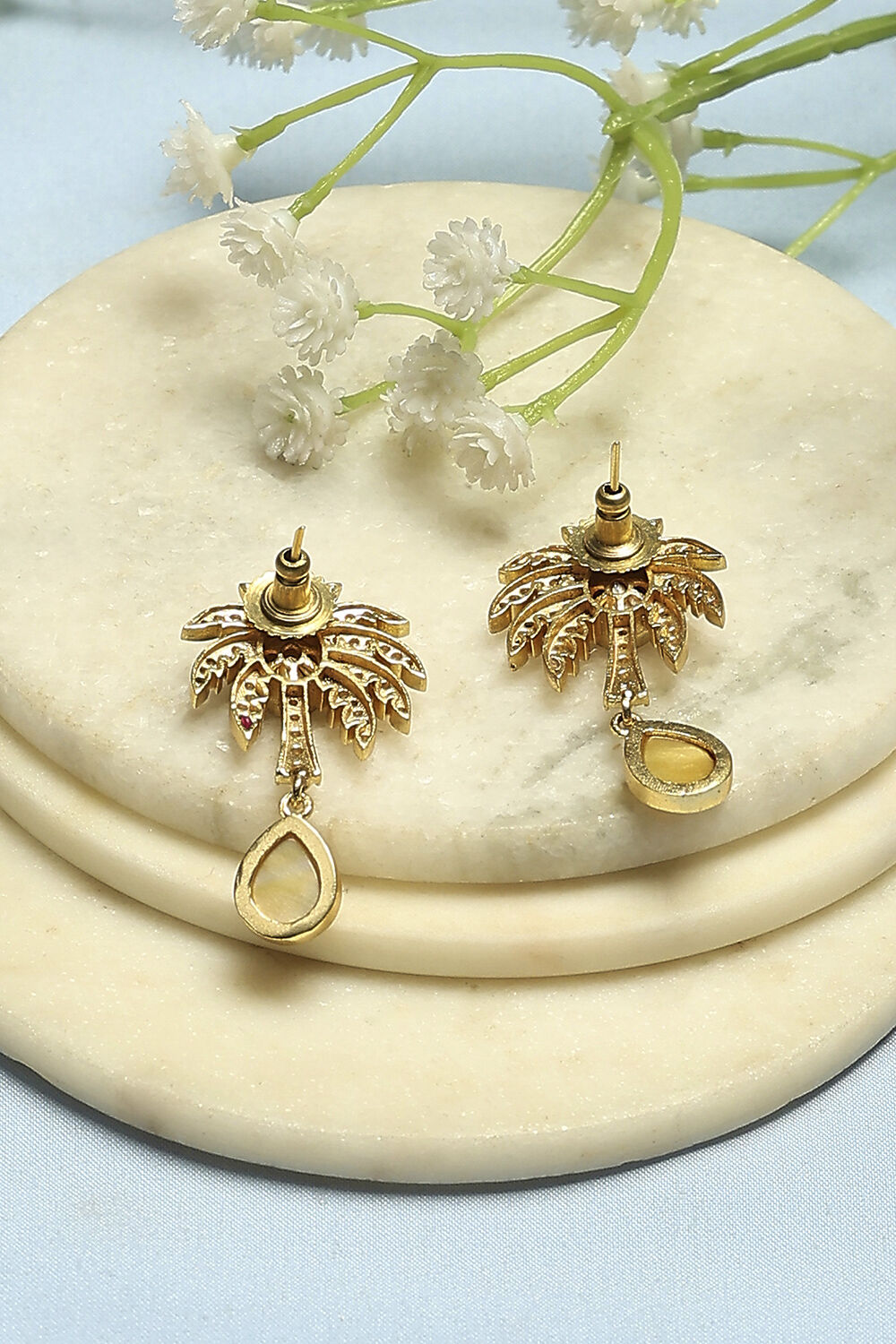 White Brass Drop & Danglers image number 2