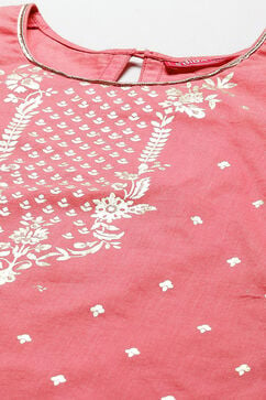 Pink Cotton Sharara Kurta Sharara Suit Set image number 1