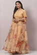 Mango Yellow Poly Cotton Lehenga Set image number 5