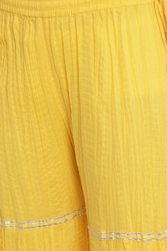 Yellow Cotton Sharara Pants image number 1