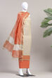 Pastel Cotton Printed Embroidered Unstitched Suit Set image number 4