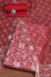 Pink Cotton Kota Floral Printed Unstitched Suit Set image number 0
