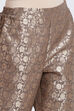 Grey & Gold Poly Metallic Cotton Yarndyed Pant image number 1