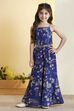 Blue Polyester Straight Suit Set image number 6