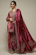 Onion Pink Viscose Straight Kurta Palazzo Suit Set image number 4