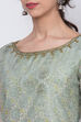 Green Cotton Straight Kurta Flared Palazzo Suit Set image number 1