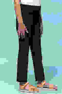 Black Cotton Lycra Skinny Jeggings image number 3