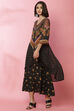 Black Art Silk Fusion Dress image number 2