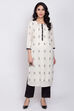 Ivory Eco Cotton Straight Yarndyed Kurta image number 0