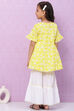 Lime Yellow Cotton Short Printed Kurta image number 4