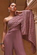 Rose Pink Georgette Heavy Beaded Embroidery Jumpsuit image number 0