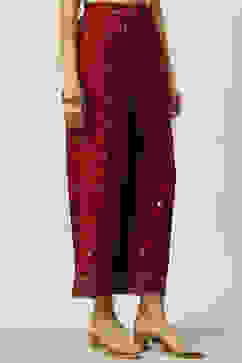 Maroon Rayon Palazzo image number 3