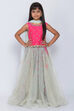 Hot Pink Art Silk Straight Lehenga Set image number 0