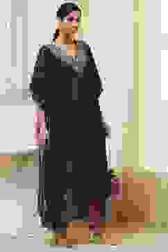 Purple Art Silk A-Line Kurta Palazzo Suit Set image number 5