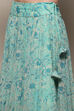 Sea Green Polyester Straight Lehenga Set image number 3