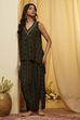 Green Viscose Blend Straight Kurta Pants Set