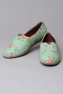 Green Fabric Formal Slip On image number 0