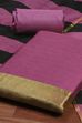 Onion Pink Cotton Unstitched Suit Set image number 1