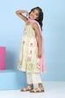 Neutral Cotton Printed Anarkali Suit Set image number 3
