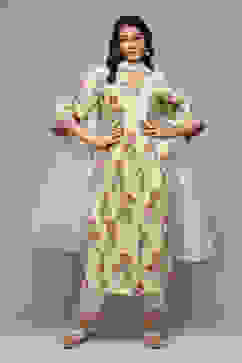 Sea Green Rayon Straight Kurta Pants Suit Set image number 0