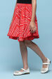 Red Rayon Printed Short Skirt image number 2