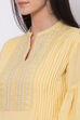 Yellow Viscose Cotton A-Line Kurta image number 1