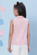 Pink Cotton Straight Yarndyed Top image number 4