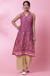 Purple Cotton A-Line Kurta