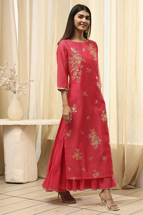 Black Poly Chanderi  Dress image number 4