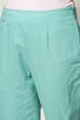 Mehandi Green Viscose Kalidar Kurta Slim Pant Suit Set image number 3