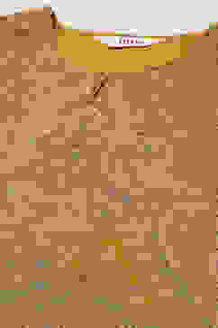 Yellow Cotton Blend Straight Yarndyed 2 Piece Set image number 1