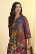 Brown Viscose Rayon A-Line Kurta image number 1